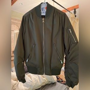 Topshop Army Green Military Bomber Jacket